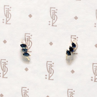 Quintessential 1980s Sapphire Stud Earrings