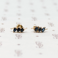Quintessential 1980s Sapphire Stud Earrings