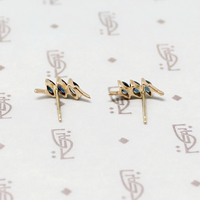 Quintessential 1980s Sapphire Stud Earrings