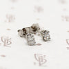 Sparkling Little Oval Cut Diamond Stud Earrings