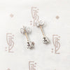 Sparkling Little Oval Cut Diamond Stud Earrings