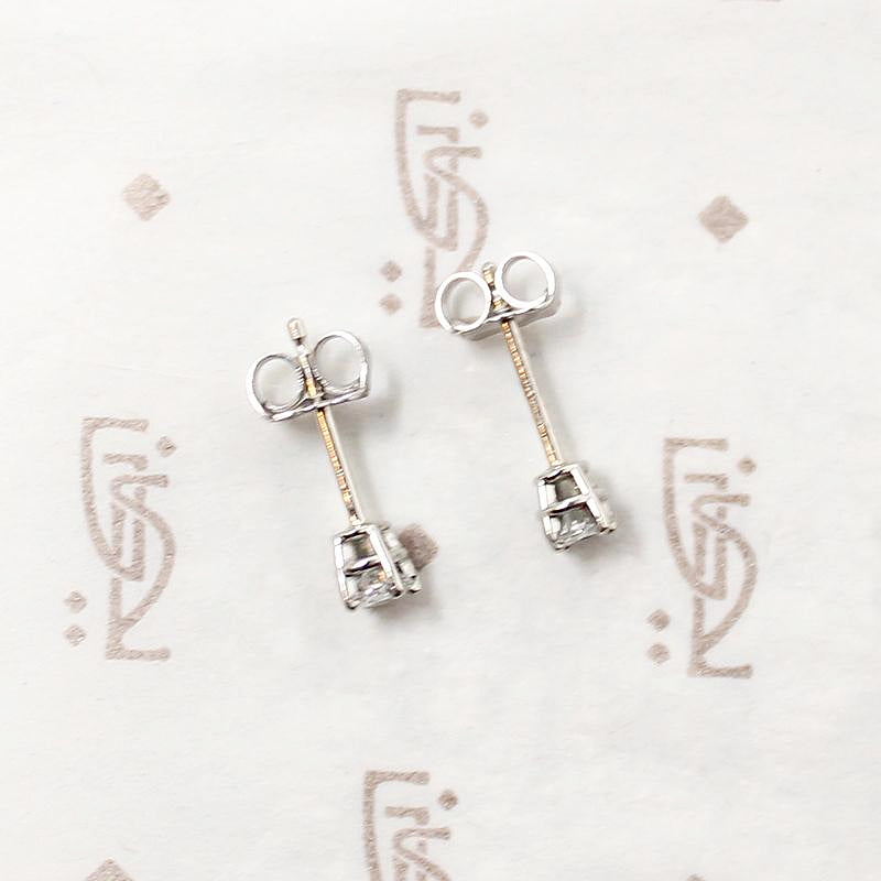 Sparkling Little Oval Cut Diamond Stud Earrings