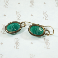 Brilliant Green Chrysoprase Scarab Earrings