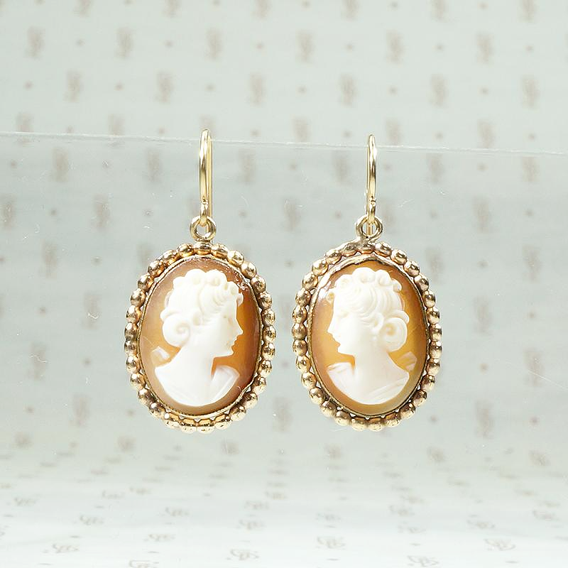 Romantic Victorian Revival Cameo Earrings