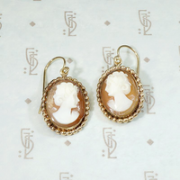Romantic Victorian Revival Cameo Earrings