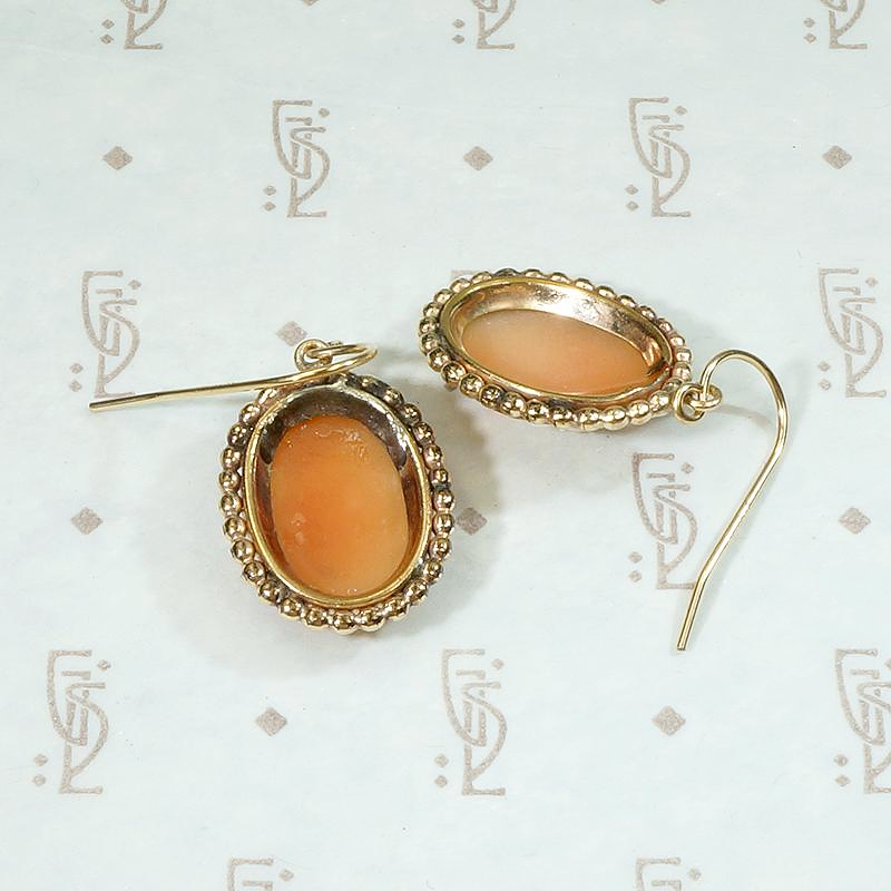 Romantic Victorian Revival Cameo Earrings