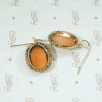 Romantic Victorian Revival Cameo Earrings