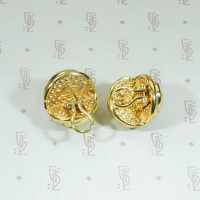 vintage 18k gold chimento shell earrings