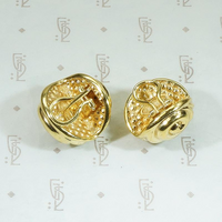 vintage 18k gold chimento shell earrings