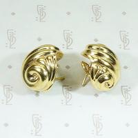 vintage 18k gold chimento shell earrings