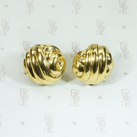 vintage 18k gold chimento shell earrings