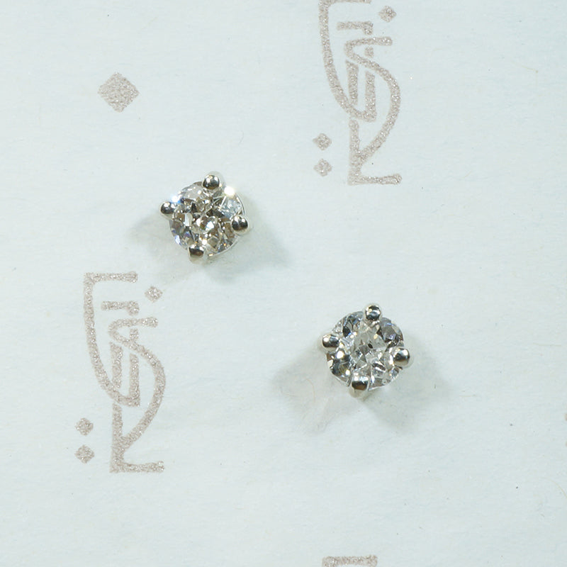 Old Mine Diamond Stud Earrings