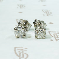 Old Mine Diamond Stud Earrings