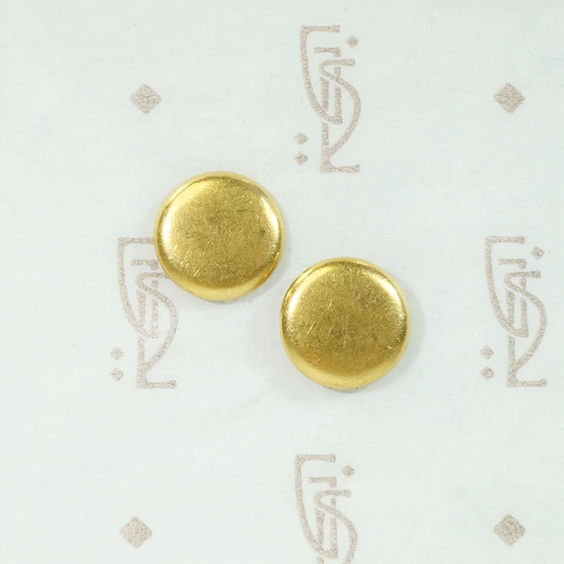 Edgy & Luxe Gold Rivet Stud Earrings