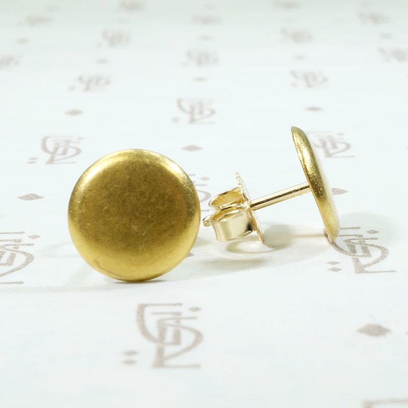 Edgy & Luxe Gold Rivet Stud Earrings