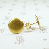 Edgy & Luxe Gold Rivet Stud Earrings