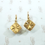 Starry Russian Gold Earbobs