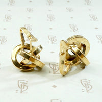 Luxe Mid Century Love Knot Gold Earrings