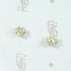 Old Mine Cut Diamond Stud Earrings in Yellow Gold