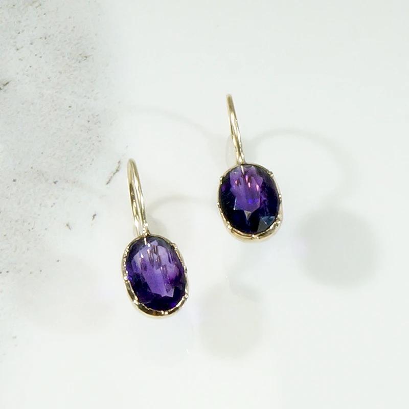 Sumptuous Antique Amethyst Earbobs