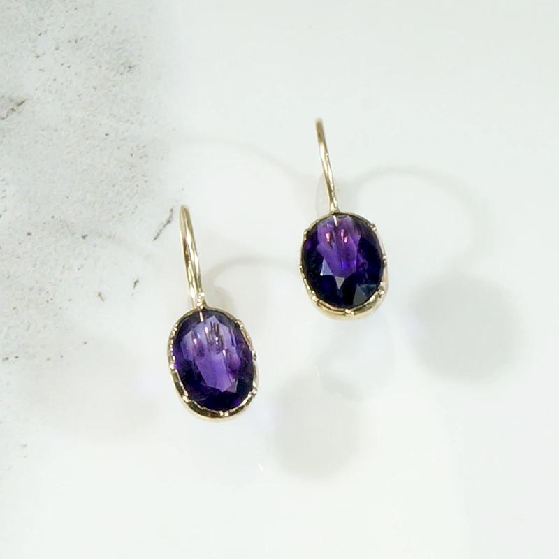 Sumptuous Antique Amethyst Earbobs