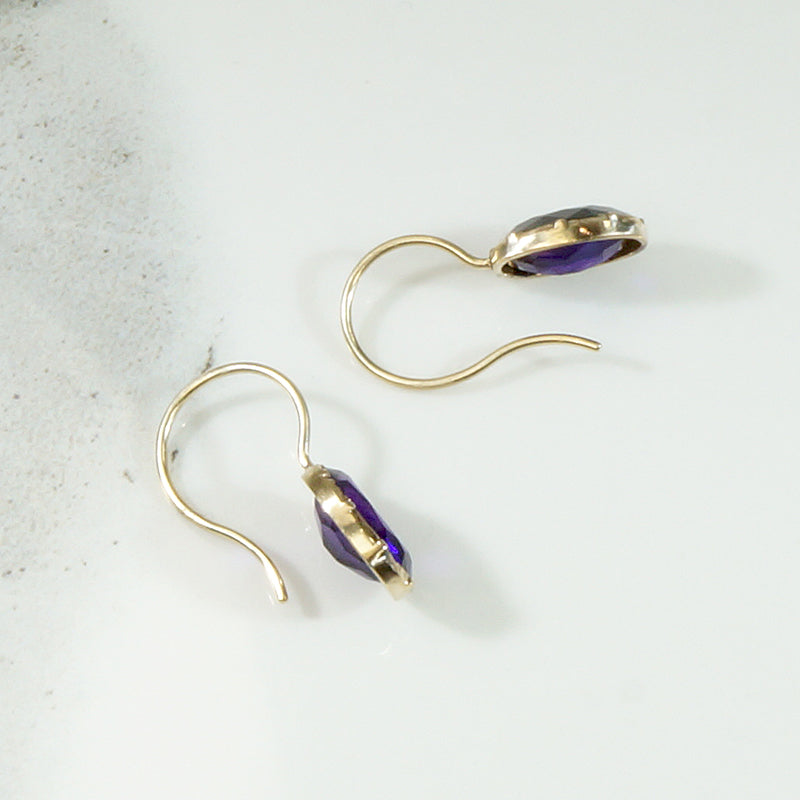 Sumptuous Antique Amethyst Earbobs