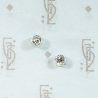 Antique Platinum Diamond Stud Earings