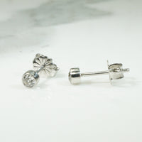 Antique Platinum Diamond Stud Earings