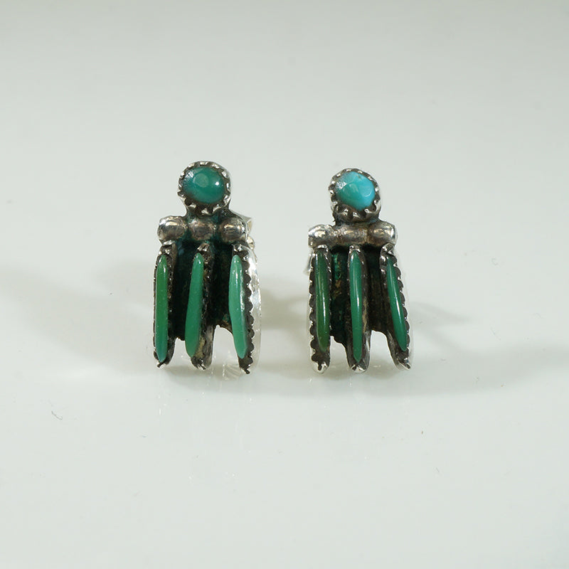 Turquoise Petit Point Turquoise Studs