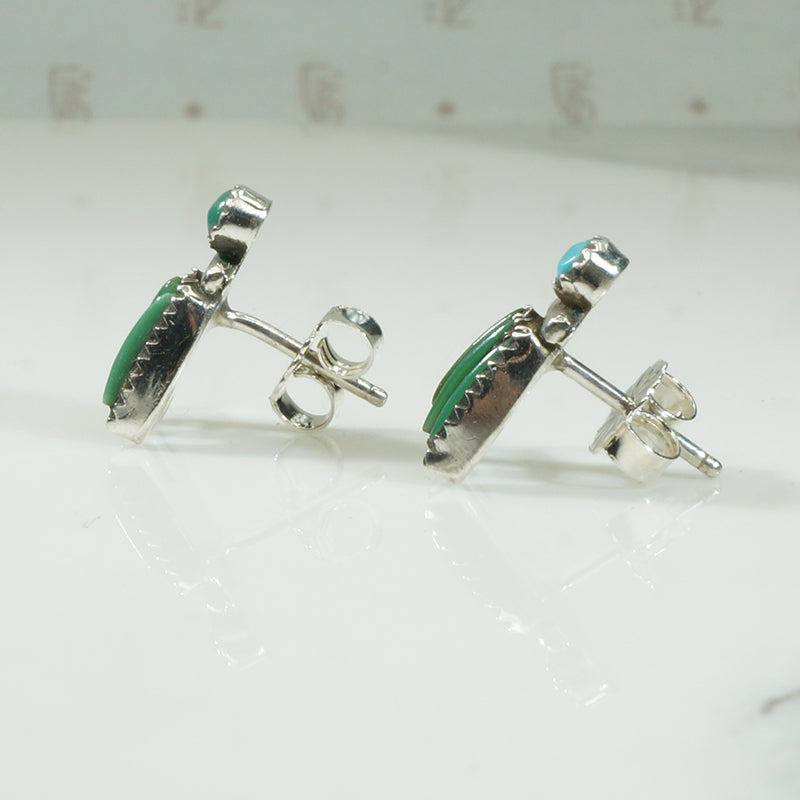 Turquoise Petit Point Turquoise Studs