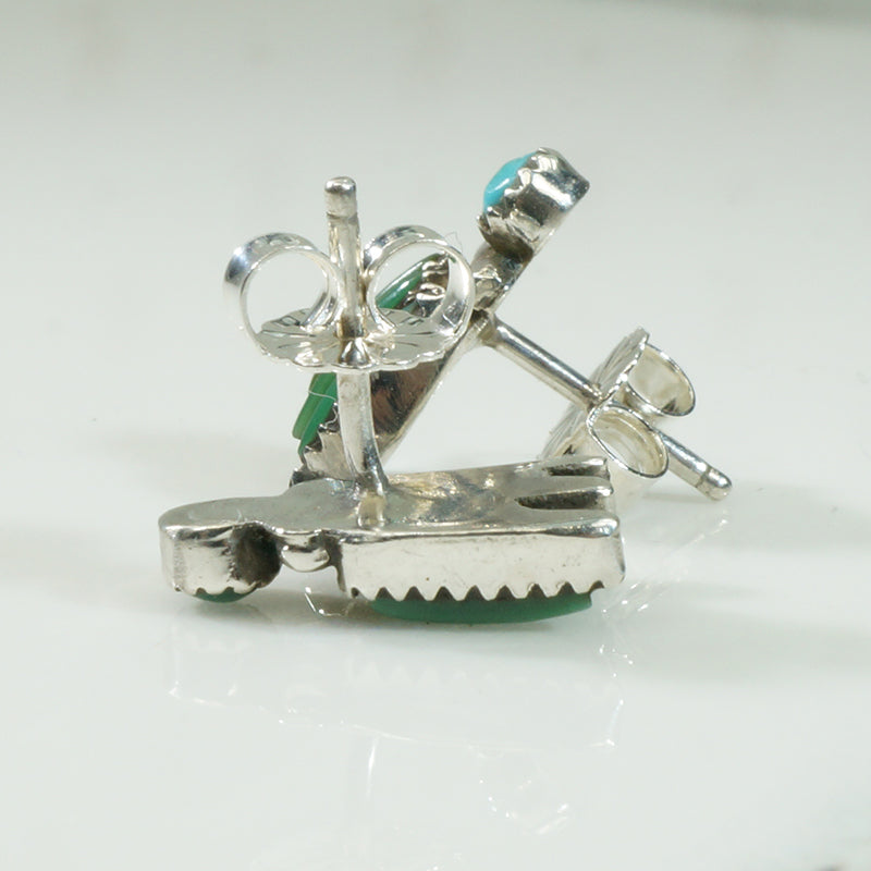 Turquoise Petit Point Turquoise Studs