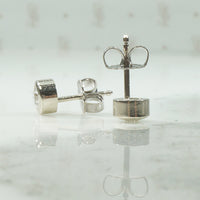 Vintage Diamond Bezel Set White Gold Studs