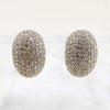 Fabulous Fat Half-Hoop Rhinestone Earrings