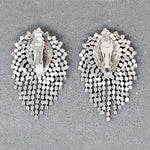 Scintillating Fringed Rhinestone Cluster Earrings