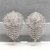 Scintillating Fringed Rhinestone Cluster Earrings