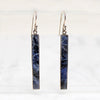 Sodalite in Sterling Silver Pillar Earrings