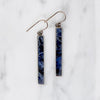 Sodalite in Sterling Silver Pillar Earrings