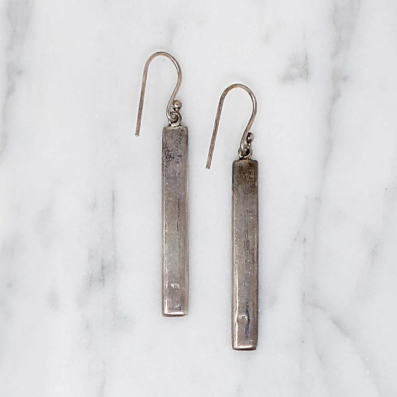Sodalite in Sterling Silver Pillar Earrings