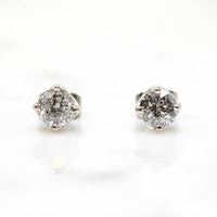 Old European Cut 1tcw Diamonds in White Gold Studs