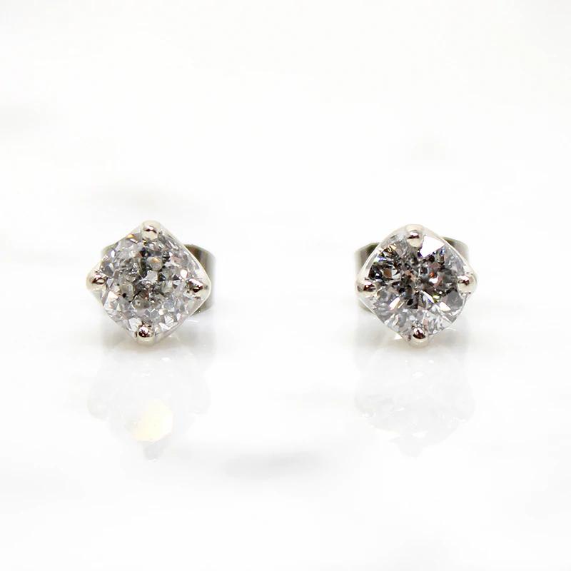 Old European Cut 1tcw Diamonds in White Gold Studs