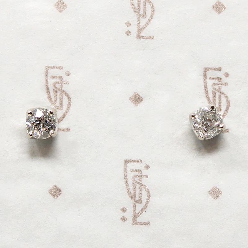 Old European Cut 1tcw Diamonds in White Gold Studs