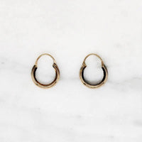 Edwardian Small Gold Filled Hoop Earrings