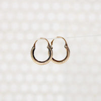 Edwardian Small Gold Filled Hoop Earrings