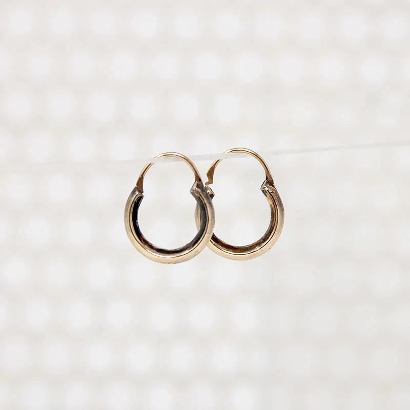 Edwardian Small Gold Filled Hoop Earrings