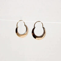 Petite Edwardian Faceted Gold Filled Hoops