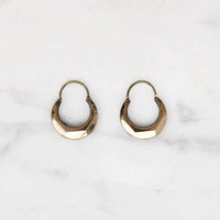 Petite Edwardian Faceted Gold Filled Hoops