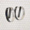 Mod Chic Sterling Silver Hoop Earrings