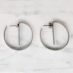 Mod Chic Sterling Silver Hoop Earrings