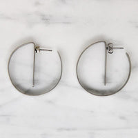 Mod Chic Sterling Silver Hoop Earrings