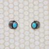 Petite Turquoise & Sterling Navajo Style Studs